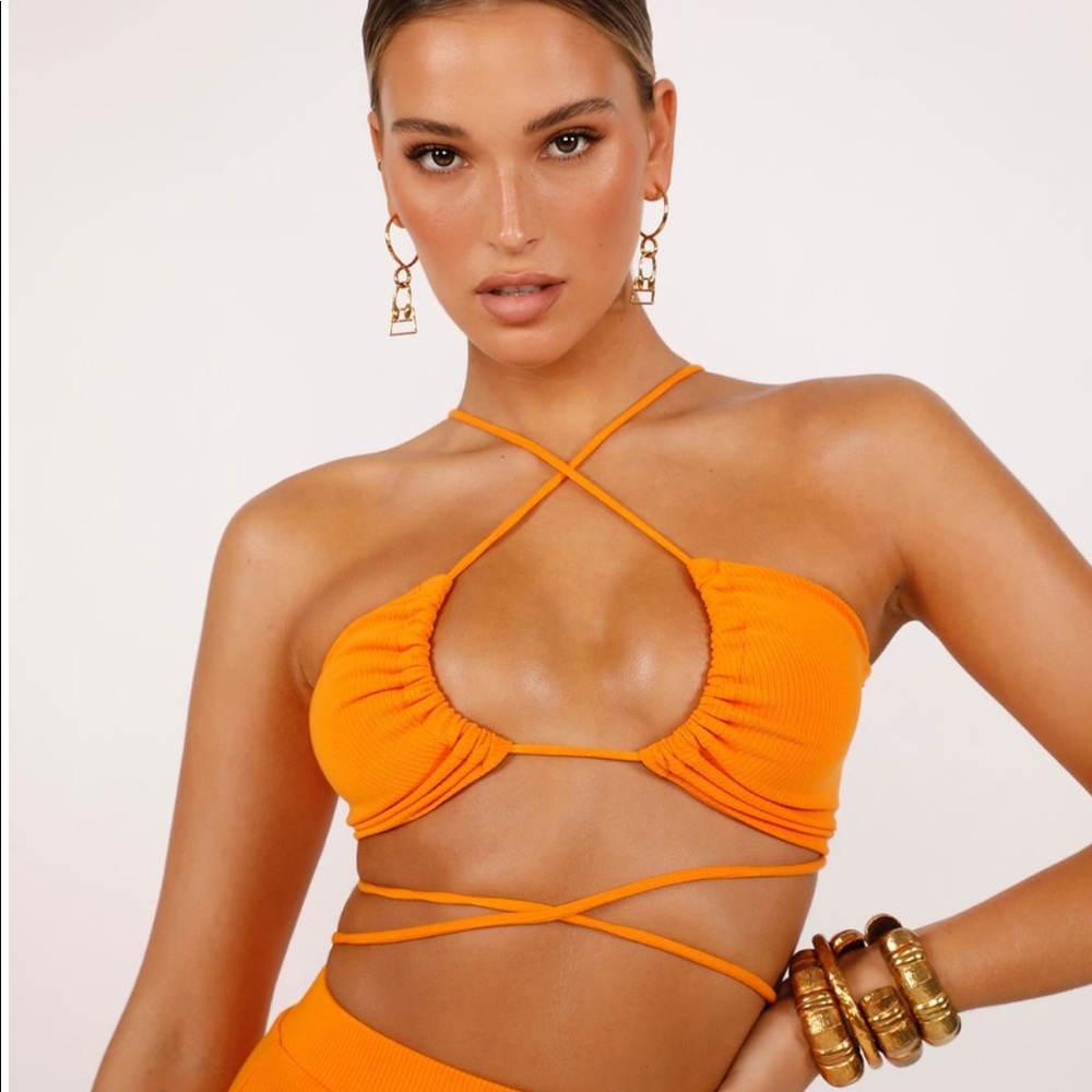 NWT Tiger Mist Kellie Top Orange